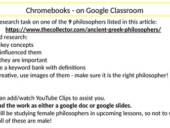 KS3 - Ancient Philosophy // Philosopher Research