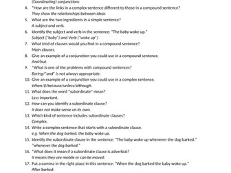 Grammar quiz with answers