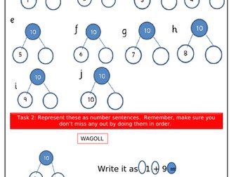 Number bonds of 10 and 100