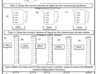 Capacity -  Drawing on units of measure in 5s