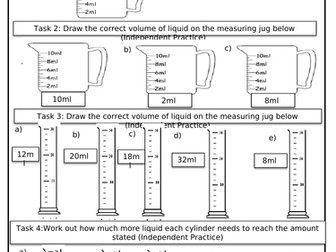 To measure and read the capacity of a vessel  (in 2s)