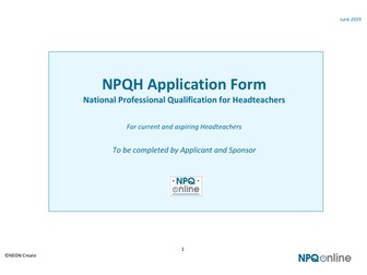 NPQH Application full marks