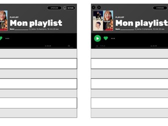 Spotify playlist template