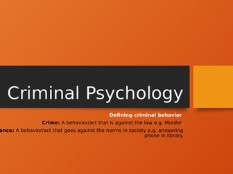Criminal Psychology