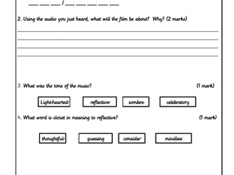 VIDEO COMPREHENSION- THE PIANO