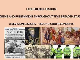 GCSE HISTORY REVISION LESSONS.   CRIME AND PUNISHMENT BREADTH STUDY. SECOND ORDER CONCEPTS.