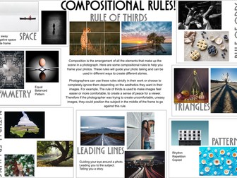 Photography compositional rules examples A3 sheet