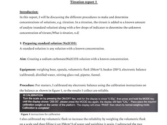 BTEC Applied science: Unit 2. A Titration and colorimetry