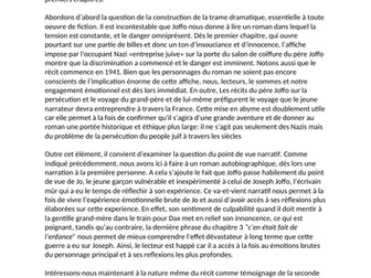 Un Sac de Billes model essay