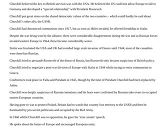 Churchill and international relations