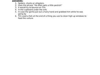 Comprehension: 'The Gargling Gorilla'