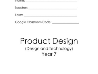 Design & Technology Booklet - Year 7 (2022/2023) - Booklet Only.