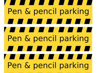 Pen & Pencil parking spaces