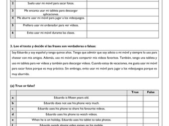 Social media & technology / las redes sociales Spanish GCSE