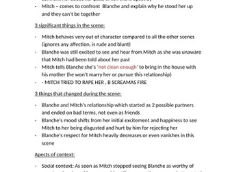 OCR A LEVEL ENGLISH LANGUAGE AND LITERATURE:  SCENE 9 OF STREETCAR NAMED DESIRE REVISION NOTES