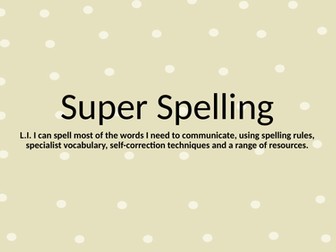 Spelling Timetable