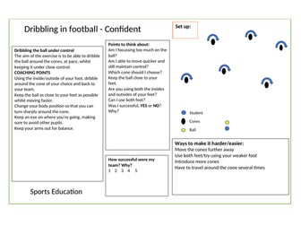 Football skill/drill cards