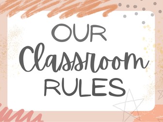 Classroom Rules (Values)