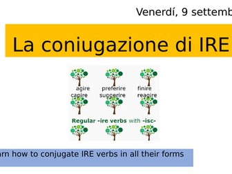 Italian present tense - IRE verbs