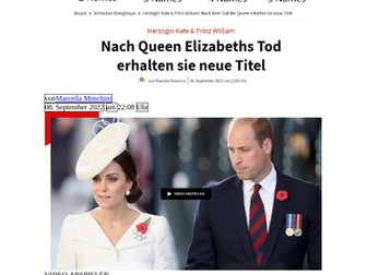 Tod der Königin Elizabeth