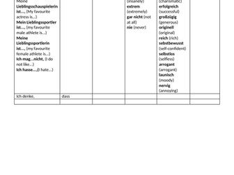 Stimmt 3 Unit 1 Mein Vorbild