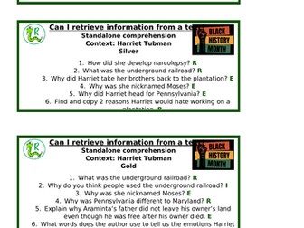 Harriet Tubman differentiated Comprehension
