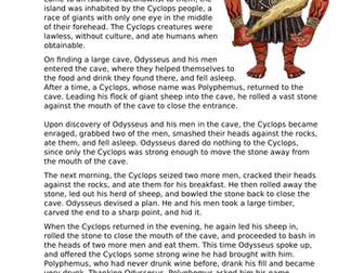 Odysseus & the Cyclops sequencing task