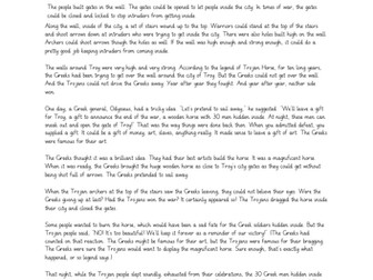 Wooden Horse of Troy Comprehension