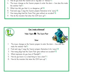 Monster's Inc Comprehension