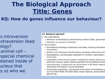 The Biological approach BTEC Applied Psychology NEW SPEC