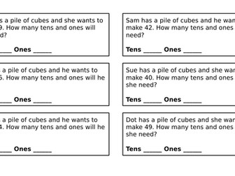 10s and 1s activity Phase 2 and 3