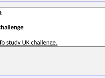 GCSE Edexcel Geography A 'UK Challenge' PowerPoint