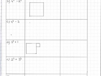Adding and subtracting square numbers - visual