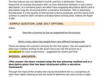 Descriptive Writing for GCSE English