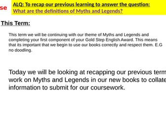 English Entry Level 3 Introduction to Myths