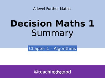 A-level Further Maths Decision - Algorithms