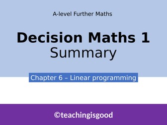 A-level Further Maths Decision - Linear programming