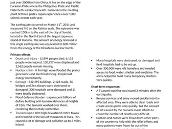 Japan earthquake, 2011 case study