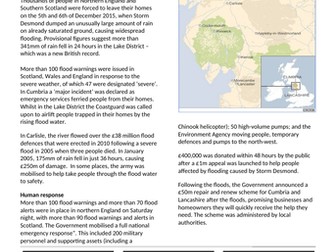 Storm Desmond flooding case study