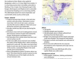 Bangladesh flooding, 2004 case study