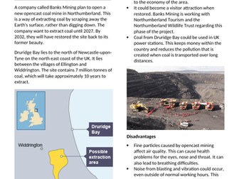 Open cast mining case study