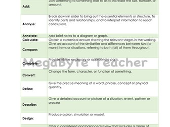 OCR Computer Science Exam commands