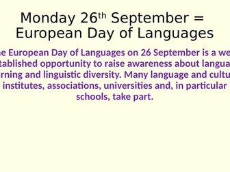 European Day of Languages
