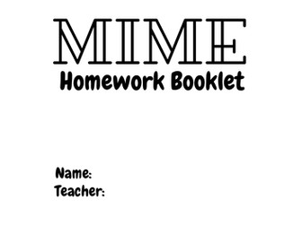 Mime Homework Booklet