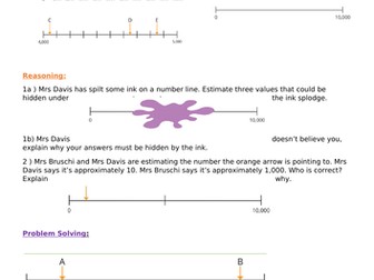 Estimating on a number line to 10,000