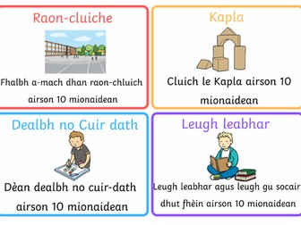 Gaidhlig Brain Break Cards