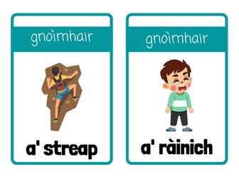 Gaidhlig Gniomhairean Flashcards