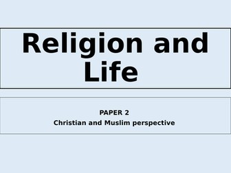 AQA RS RELIGION AND LIFE REVISION BOOKLET