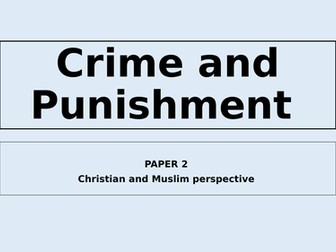 AQA RS CRIME AND PUNISHMENT REVISION BOOKLET