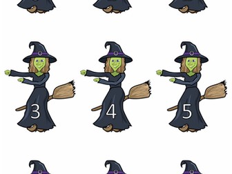 Halloween counting matching activity
